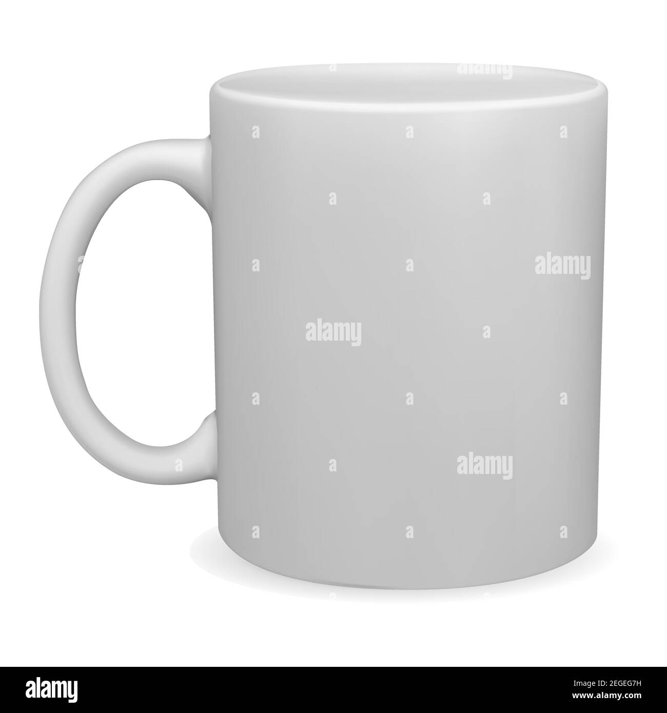 White mug mockup. Isolated vector coffee cup blank. 3d template of classic  tea cup. Photorealistic porcelain packaging for corporate identity branding  Stock Vector Image & Art - Alamy