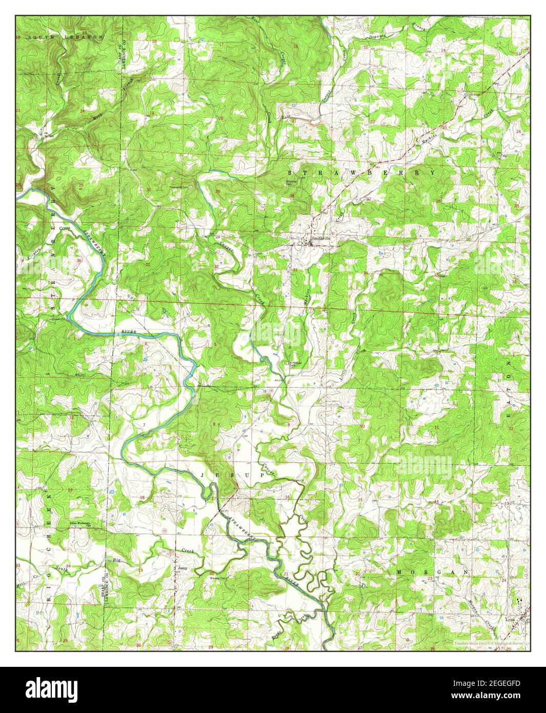 Smithville, Arkansas, map 1965, 124000, United States of America by