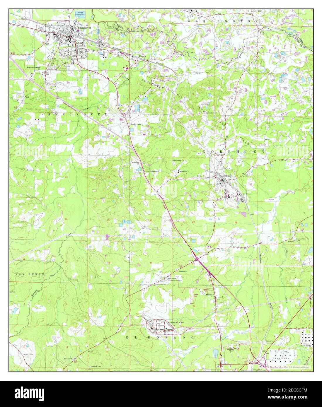 Smackover, Arkansas, map 1962, 124000, United States of America by