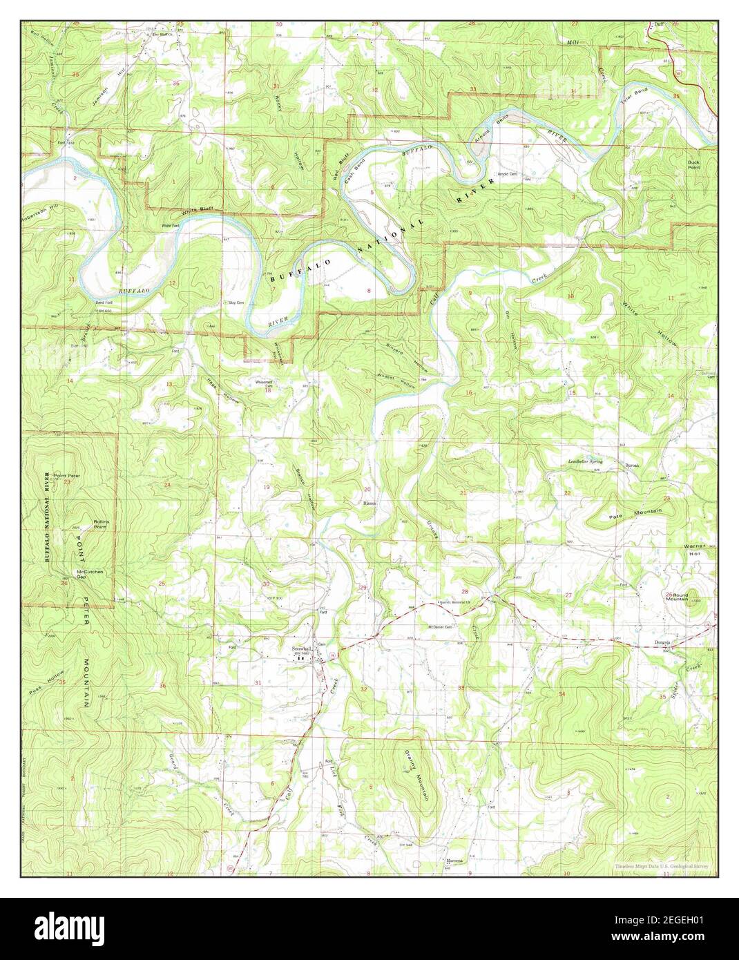Snowball, Arkansas, map 1980, 124000, United States of America by