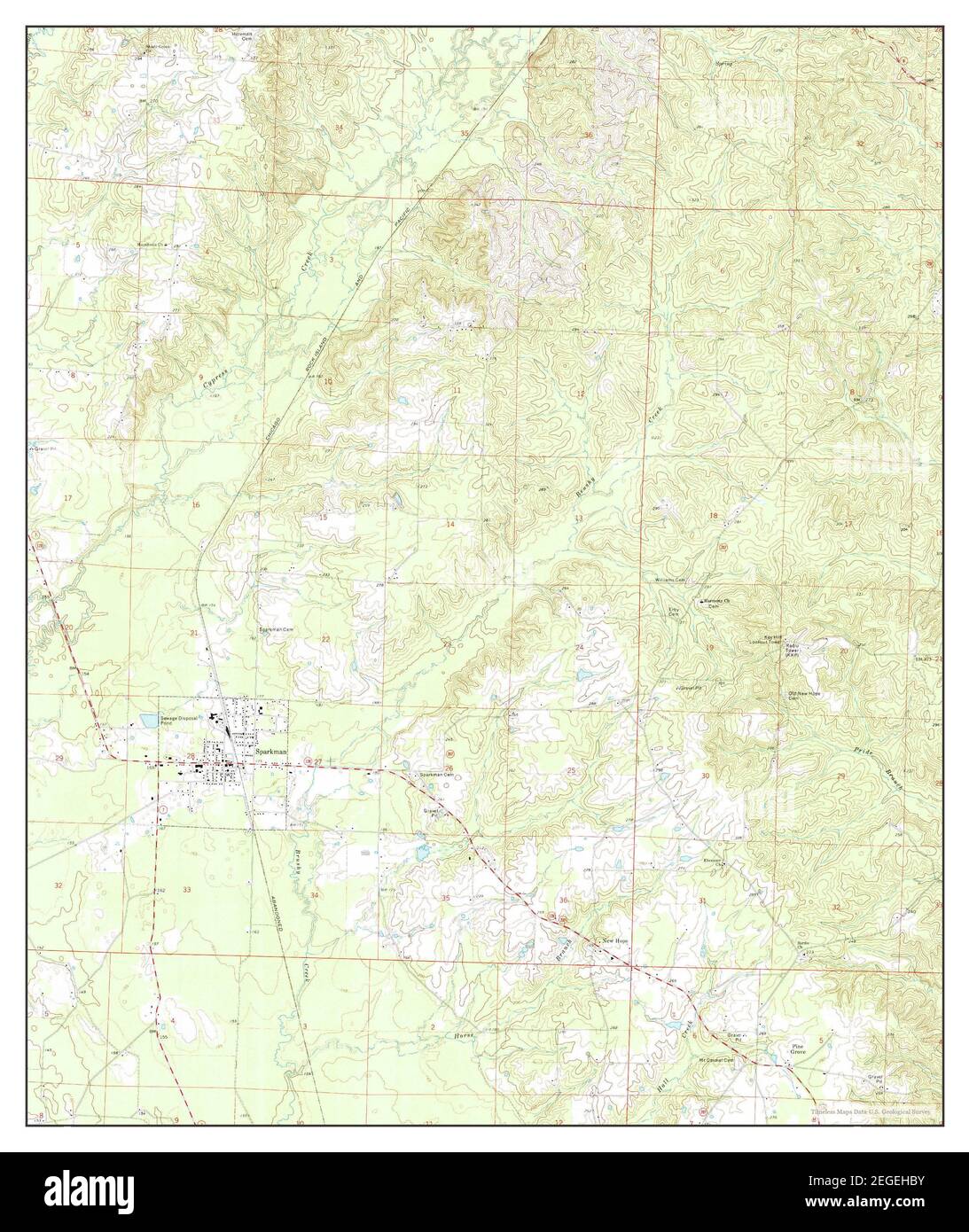 Sparkman, Arkansas, map 1971, 124000, United States of America by