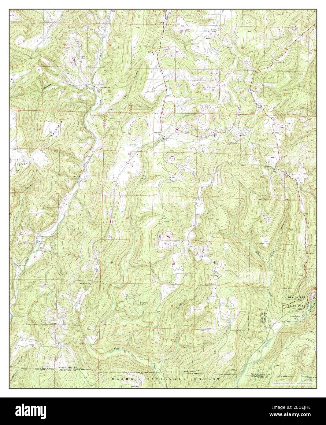 Strickler, Arkansas, map 1970, 124000, United States of America by