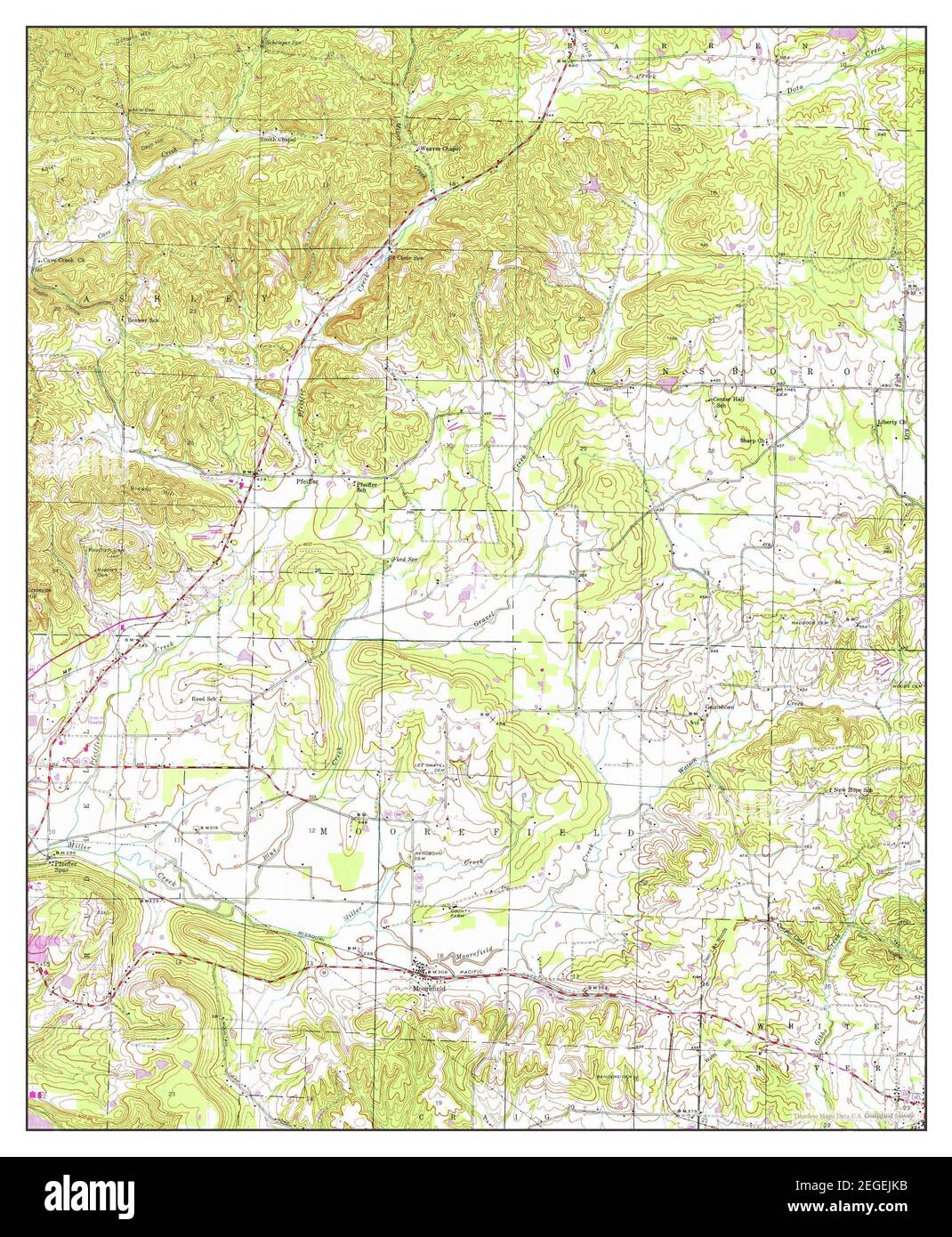 Sulphur Rock, Arkansas, map 1943, 124000, United States of America by