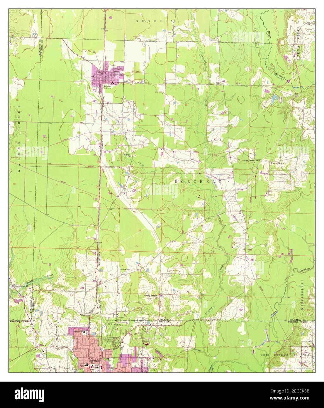 Taylor, Arkansas, map 1960, 124000, United States of America by