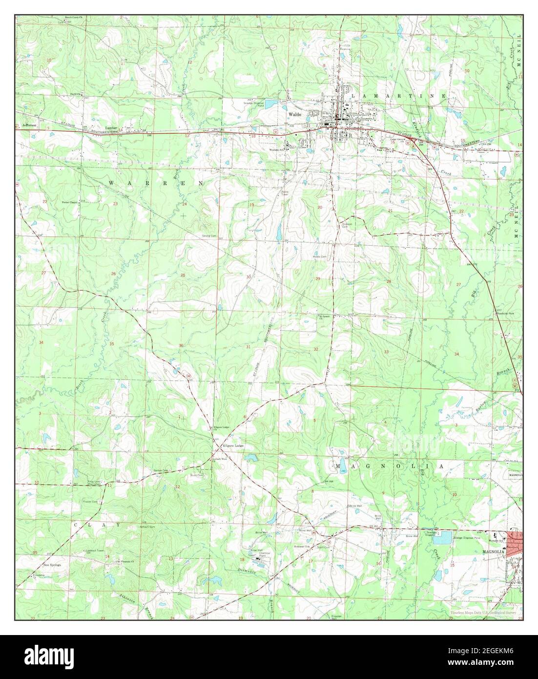 Map of waldo arkansas Cut Out Stock Images & Pictures Alamy
