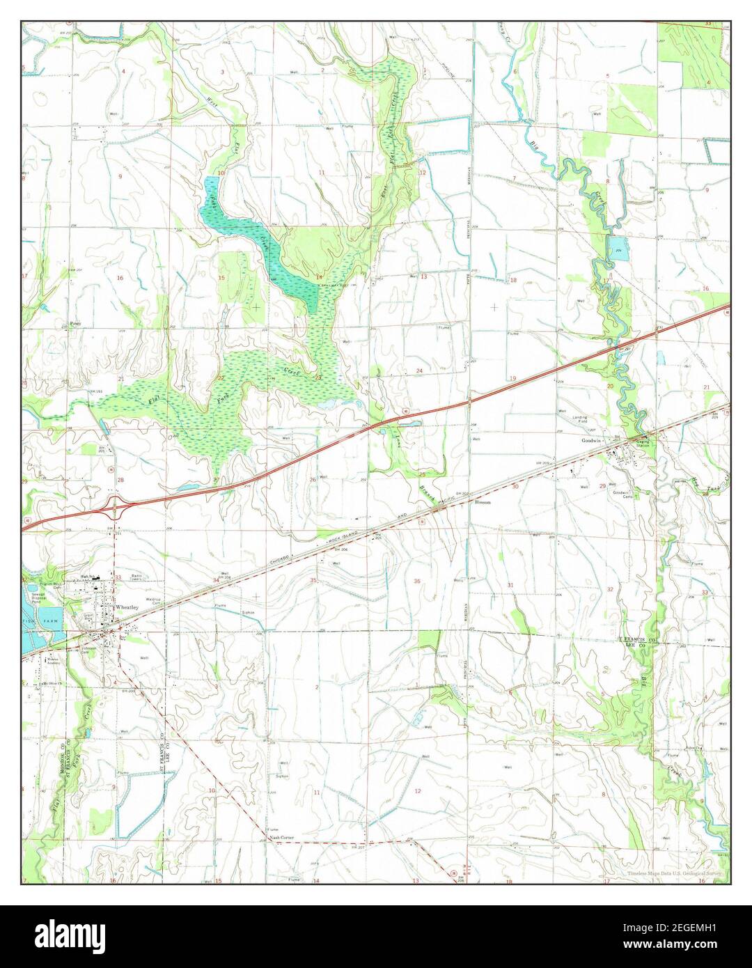 Wheatley, Arkansas, map 1971, 124000, United States of America by