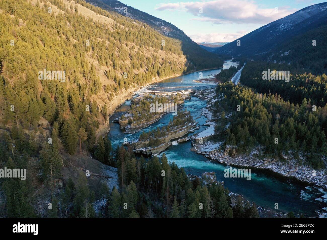 Aerial flying along montana in hi-res stock photography and images - Alamy