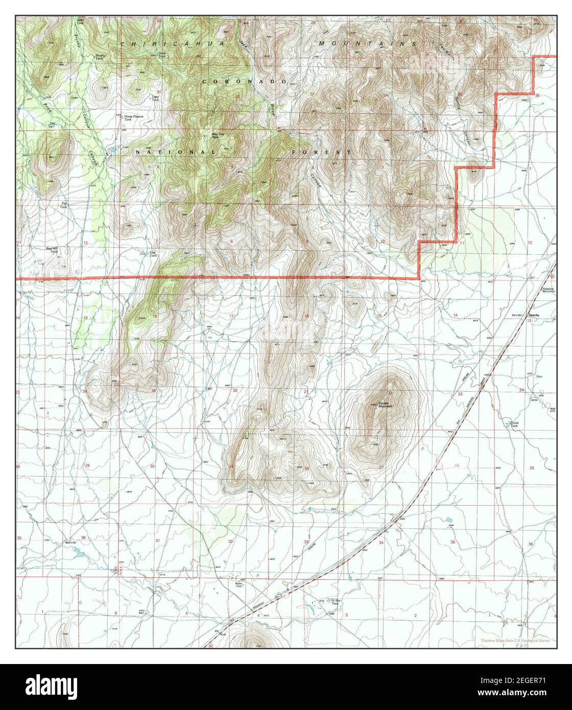 Apache, Arizona, map 1996, 124000, United States of America by