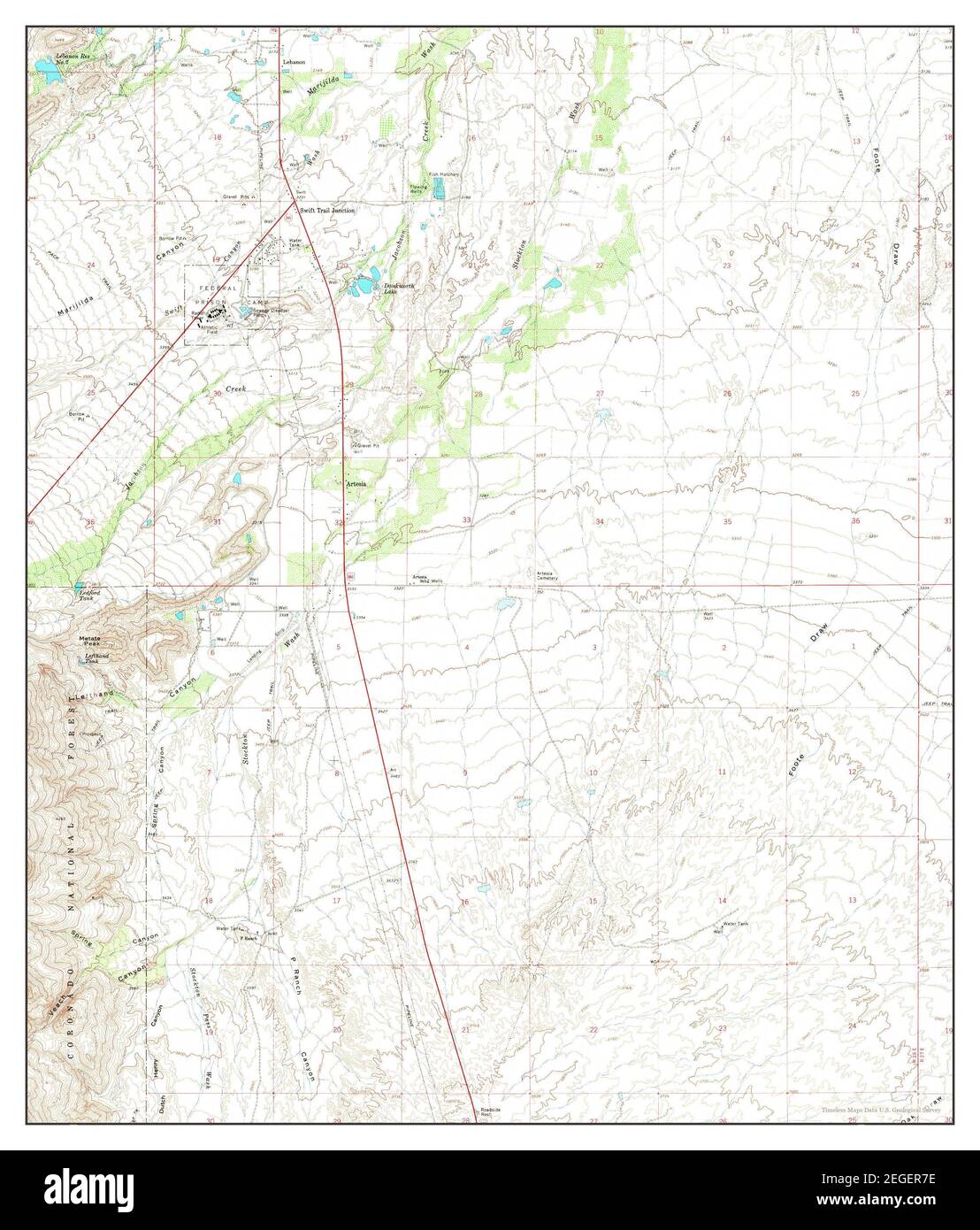 Artesia, Arizona, map 1966, 1:24000, United States of America by Timeless Maps, data U.S. Geological Survey Stock Photo