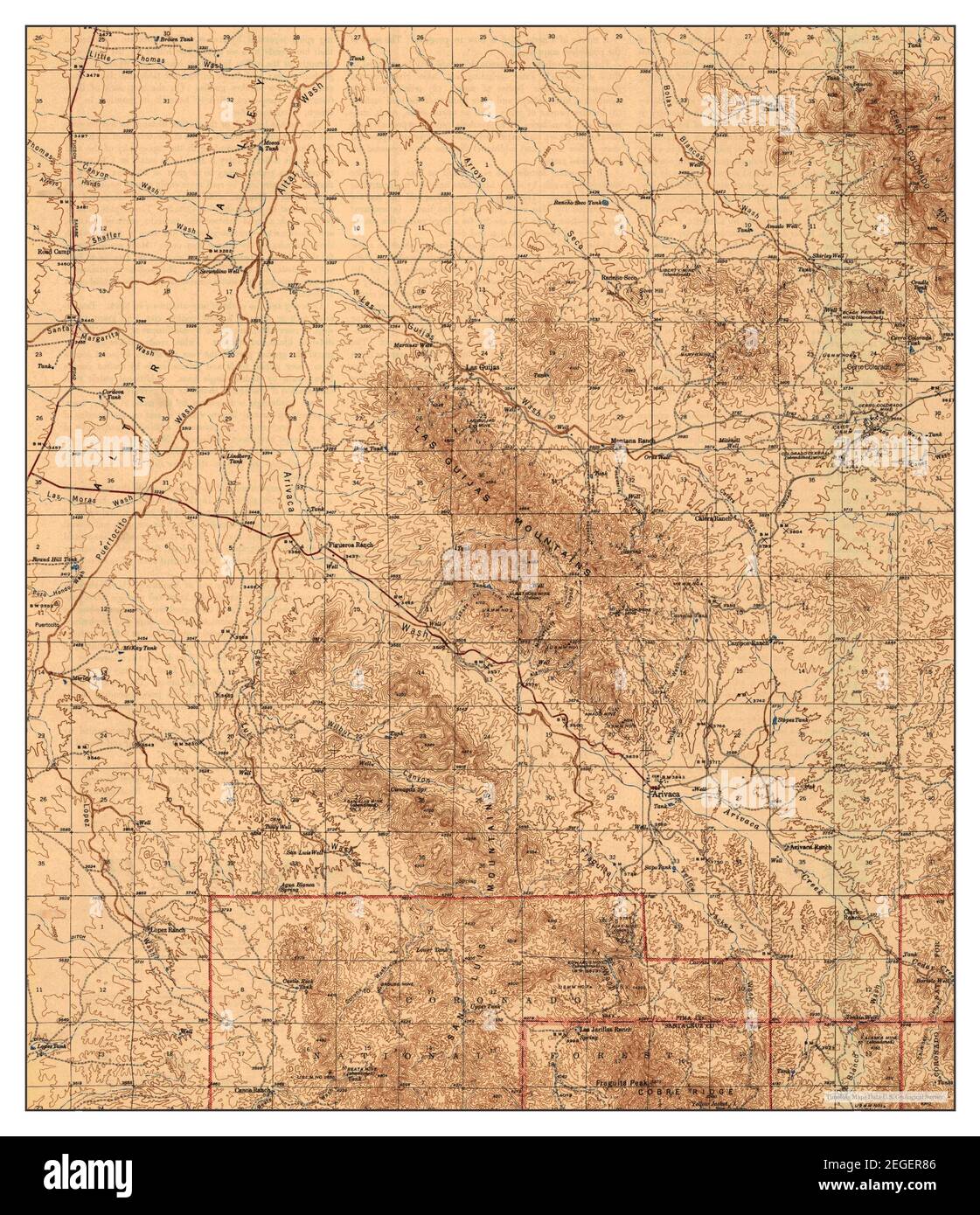 Arivaca, Arizona, map 1943, 162500, United States of America by