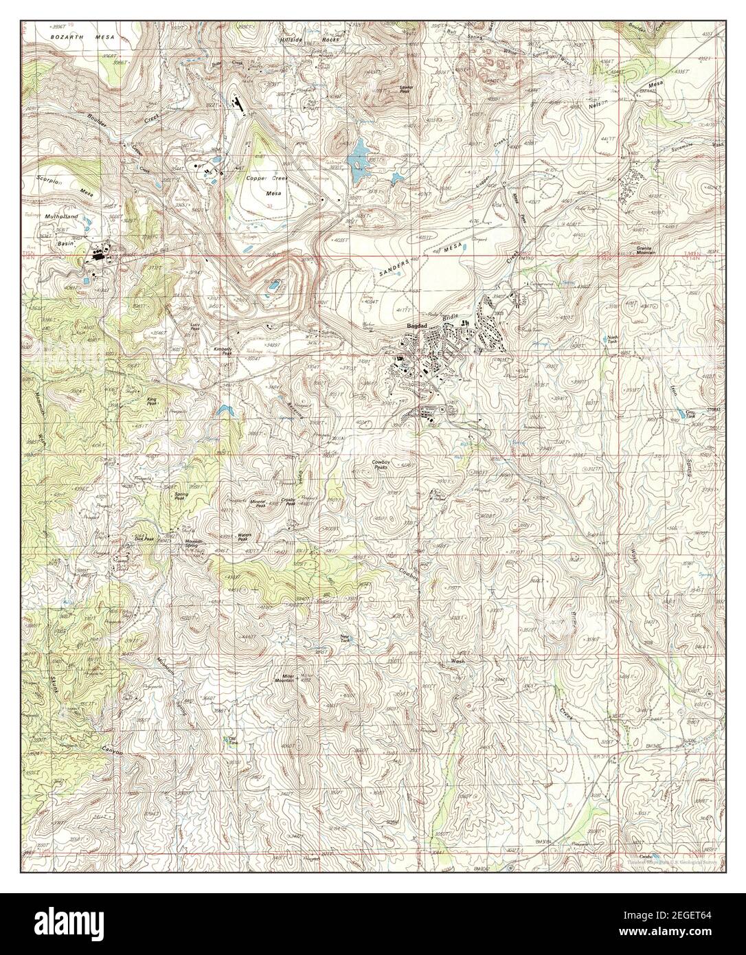 Bagdad arizona map Cut Out Stock Images & Pictures Alamy