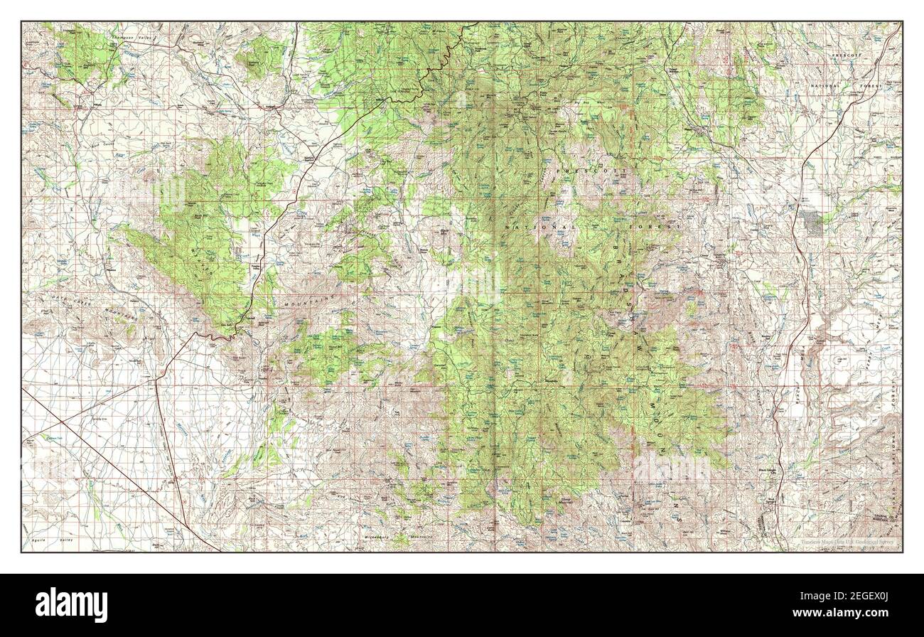 Bradshaw Mts, Arizona, map 1981, 1100000, United States of America by