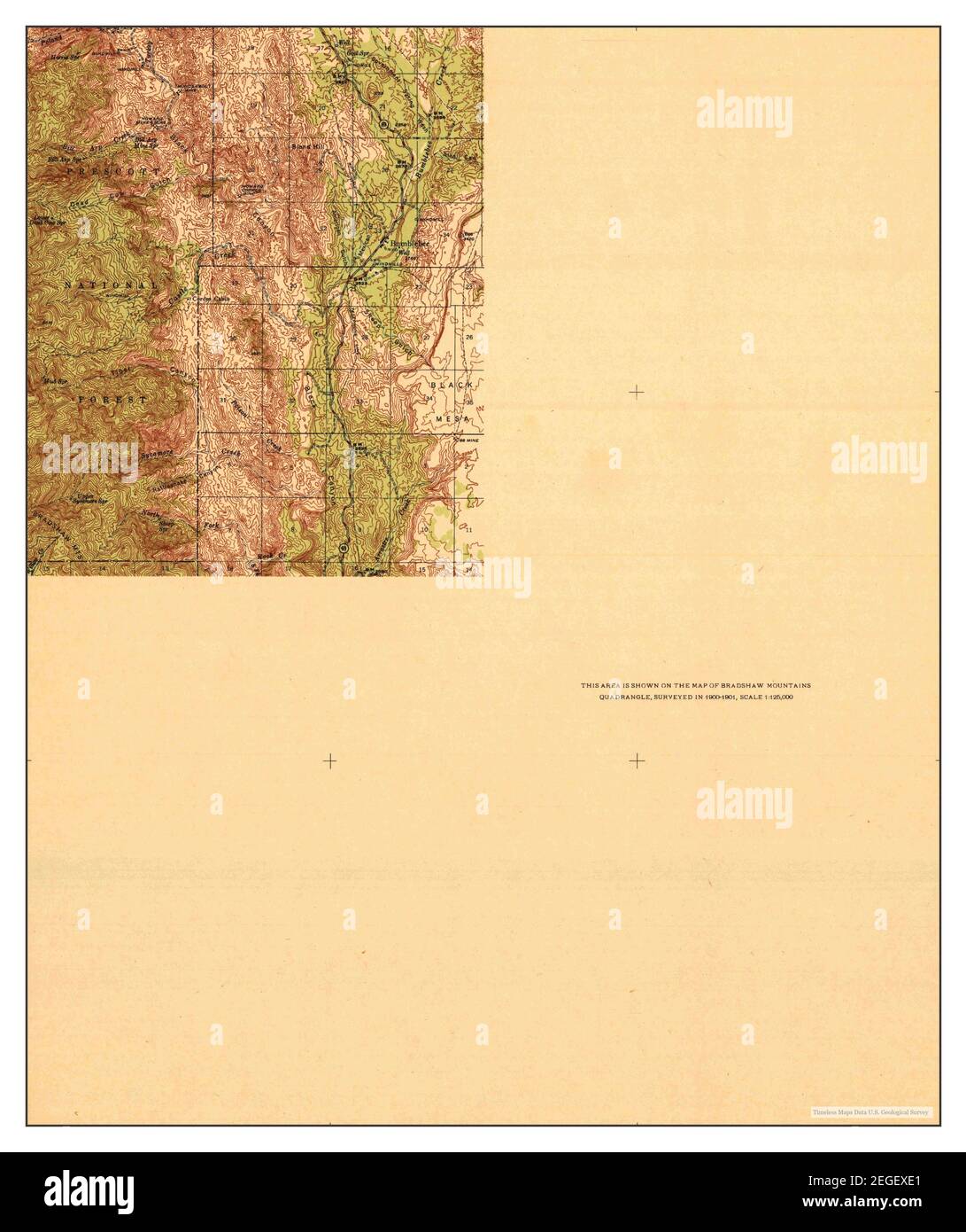 Bumblebee, Arizona, map 1948, 163360, United States of America by