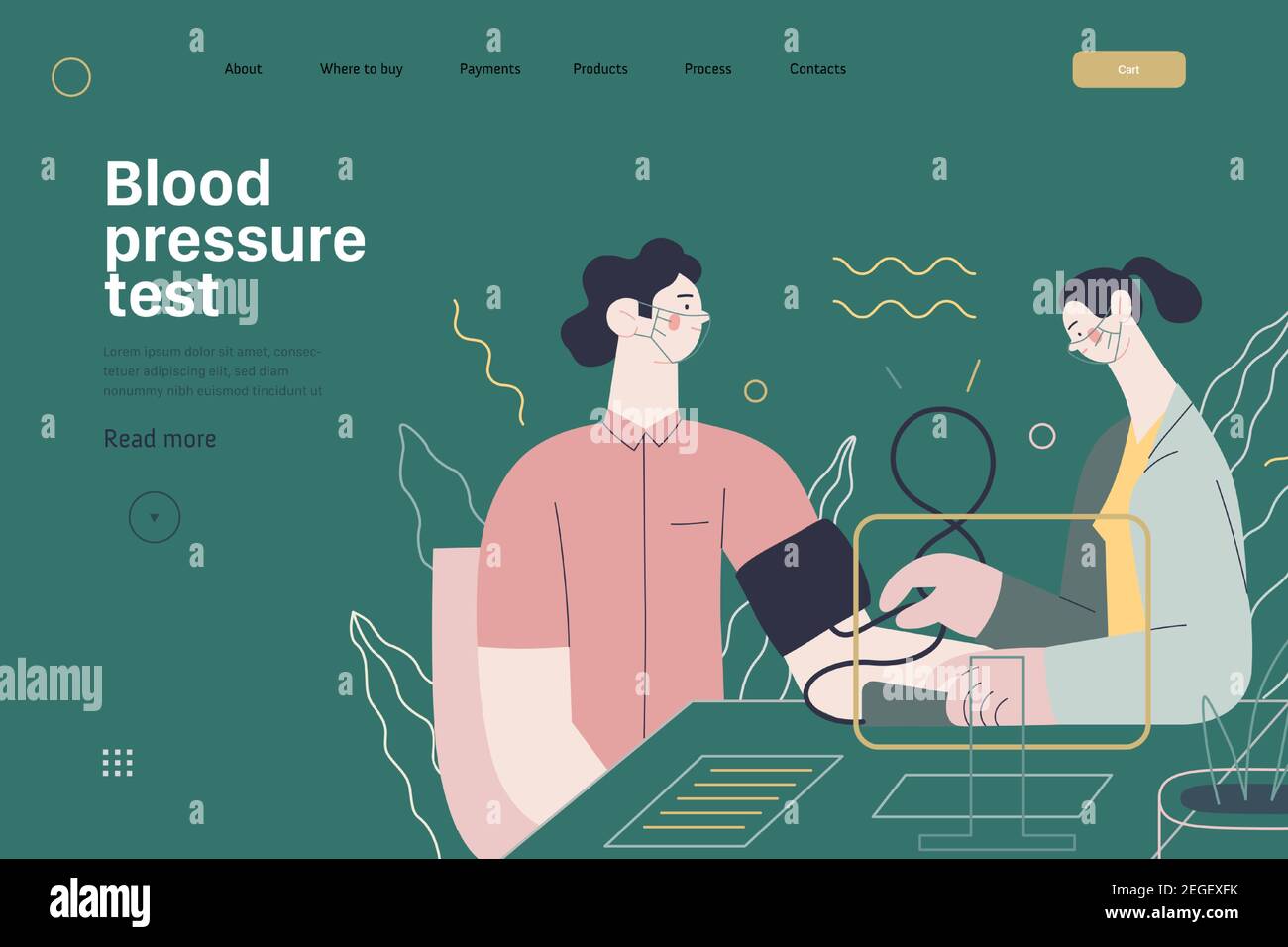 Medical tests template blood pressure test modern flat vector