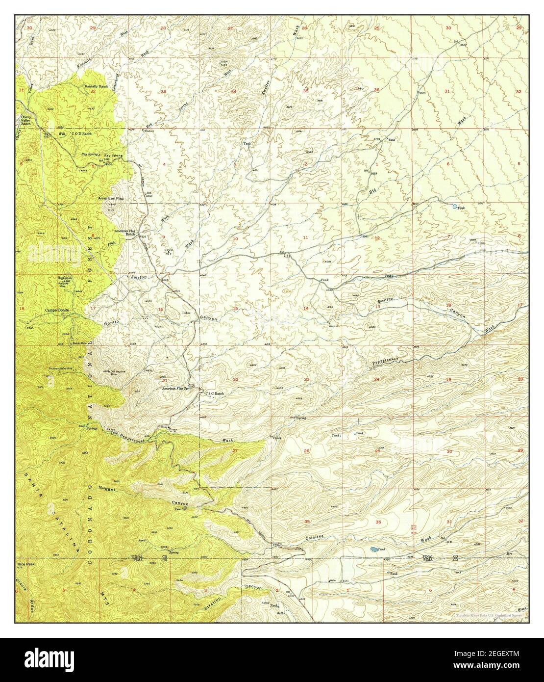 Campo Bonito, Arizona, map 1949, 124000, United States of America by