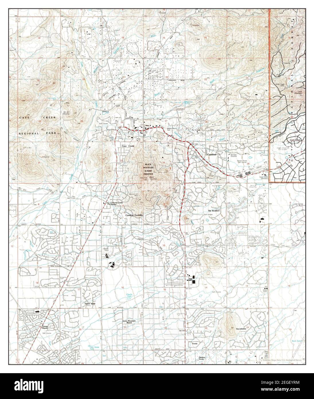 Cave Creek, Arizona, map 2004, 124000, United States of America by Timeless Maps, data U.S
