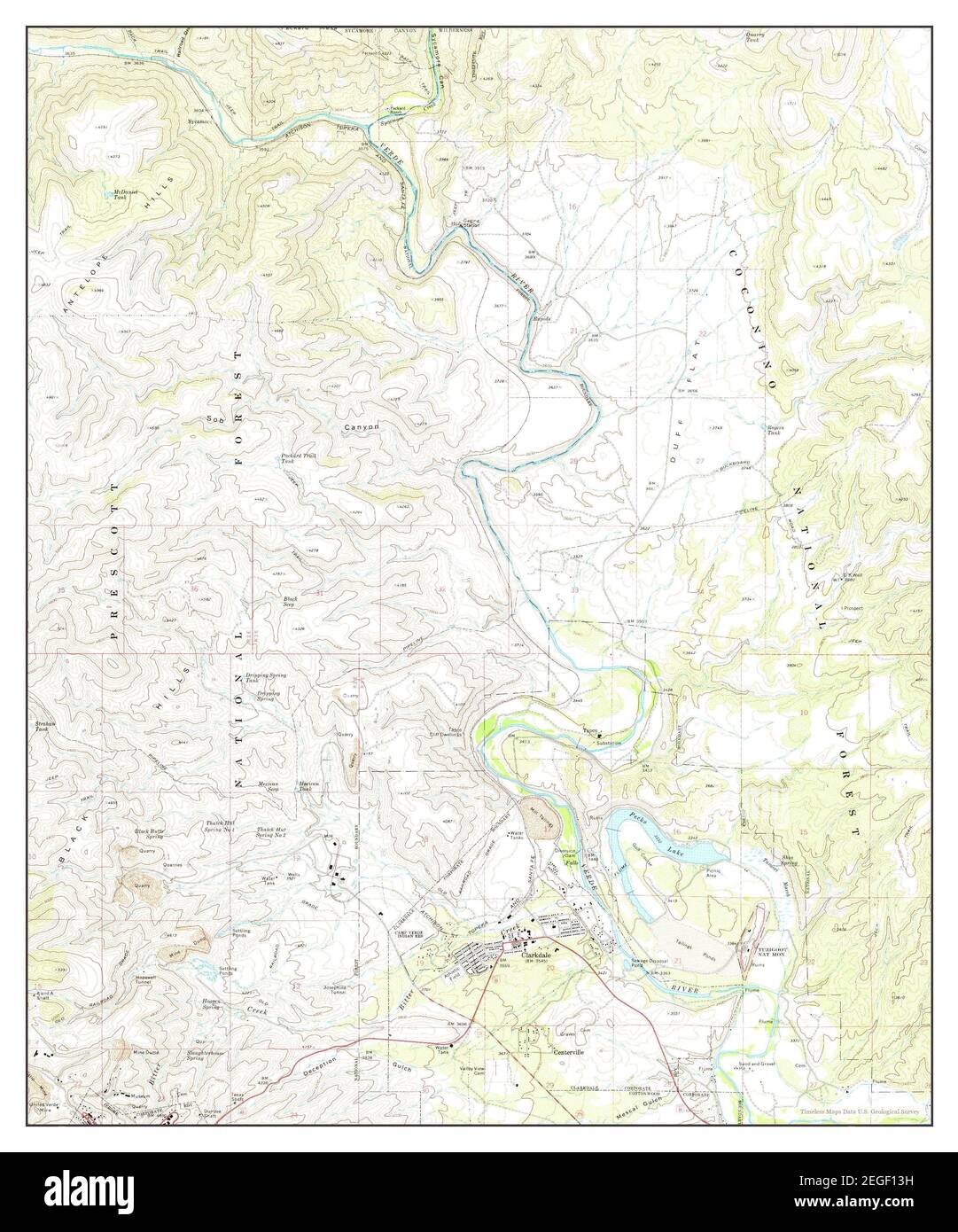 Clarkdale, Arizona, map 1973, 124000, United States of America by Timeless Maps, data U.S