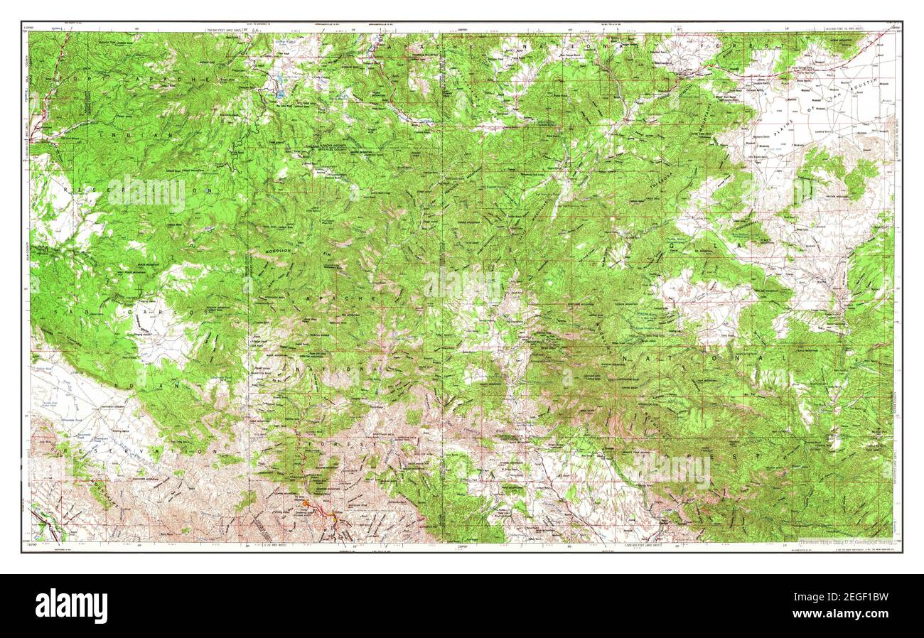 Clifton, Arizona, map 1954, 1250000, United States of America by Timeless Maps, data U.S