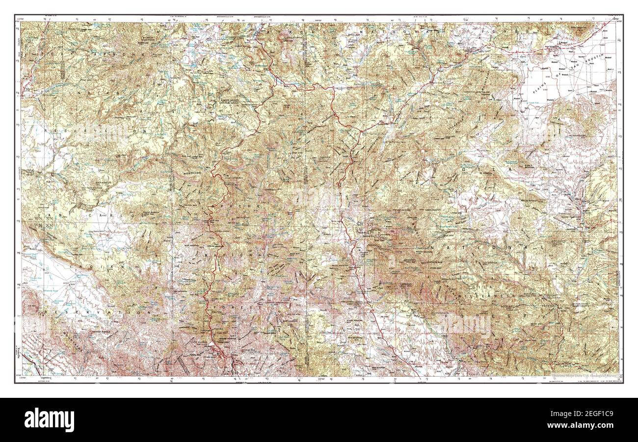 Clifton, Arizona, map 1954, 1250000, United States of America by Timeless Maps, data U.S