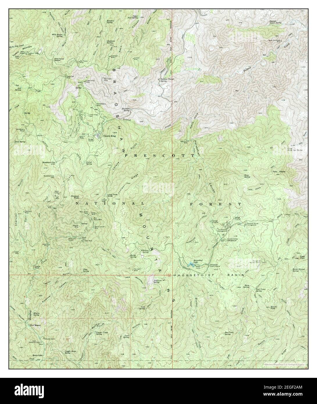 Crown King, Arizona, map 1969, 124000, United States of America by