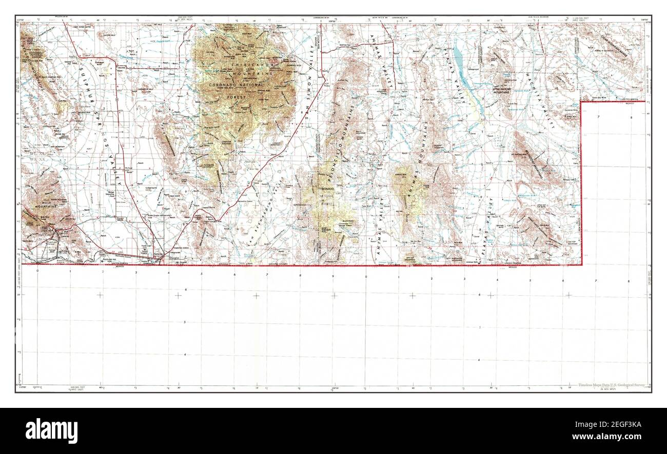 Douglas, Arizona, map 1959, 1250000, United States of America by
