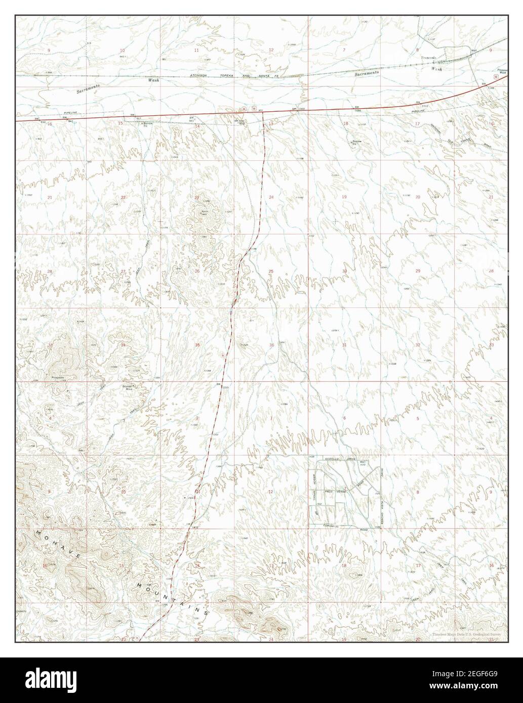 Franconia, Arizona, map 1970, 124000, United States of America by Timeless Maps, data U.S