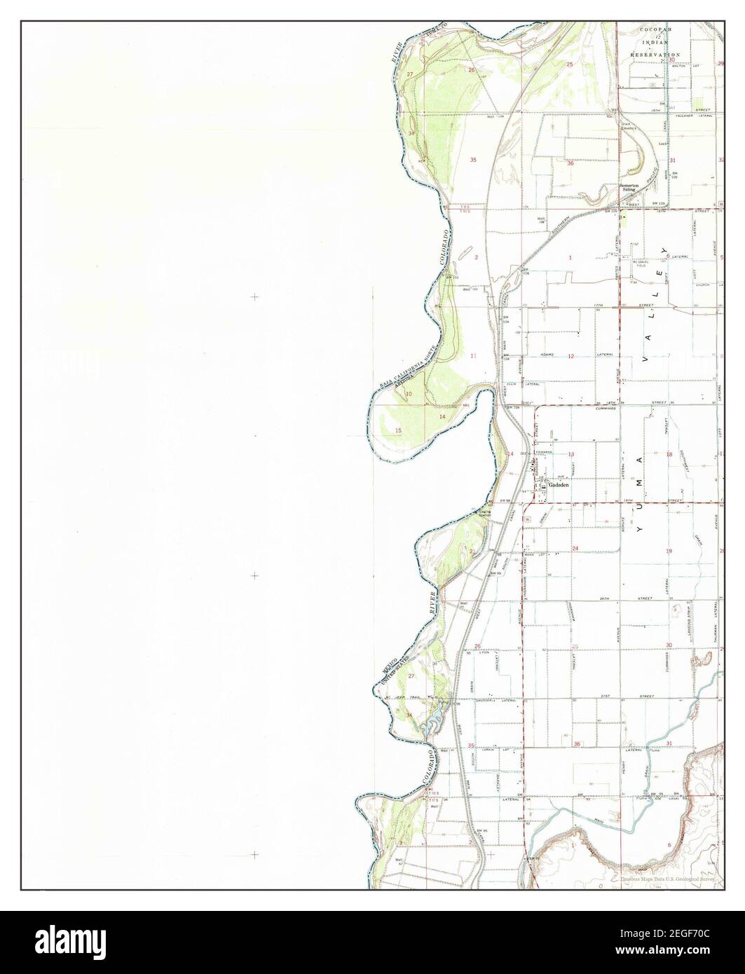 Gadsden, Arizona, map 1965, 124000, United States of America by