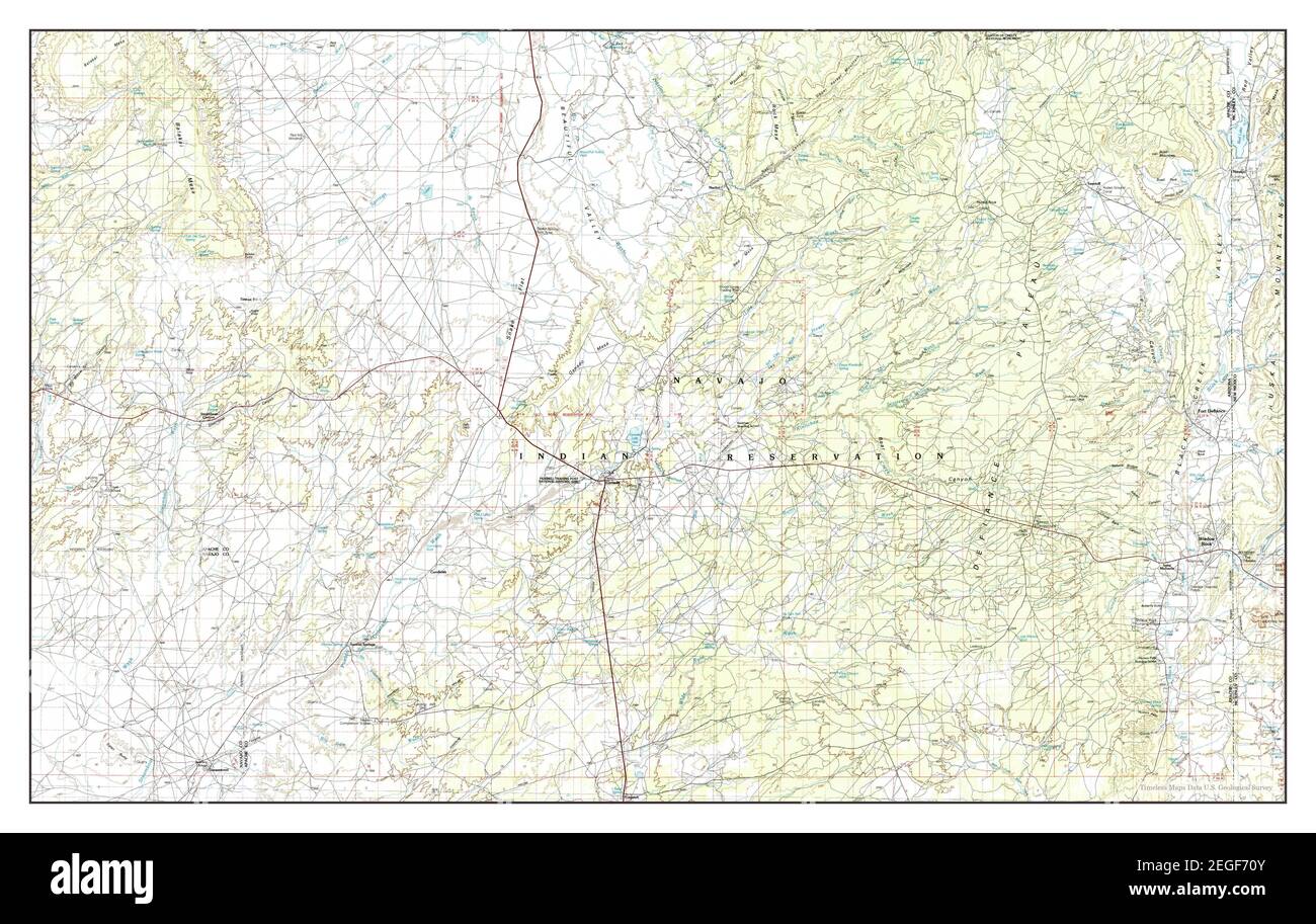 Ganado, Arizona, map 1984, 1100000, United States of America by