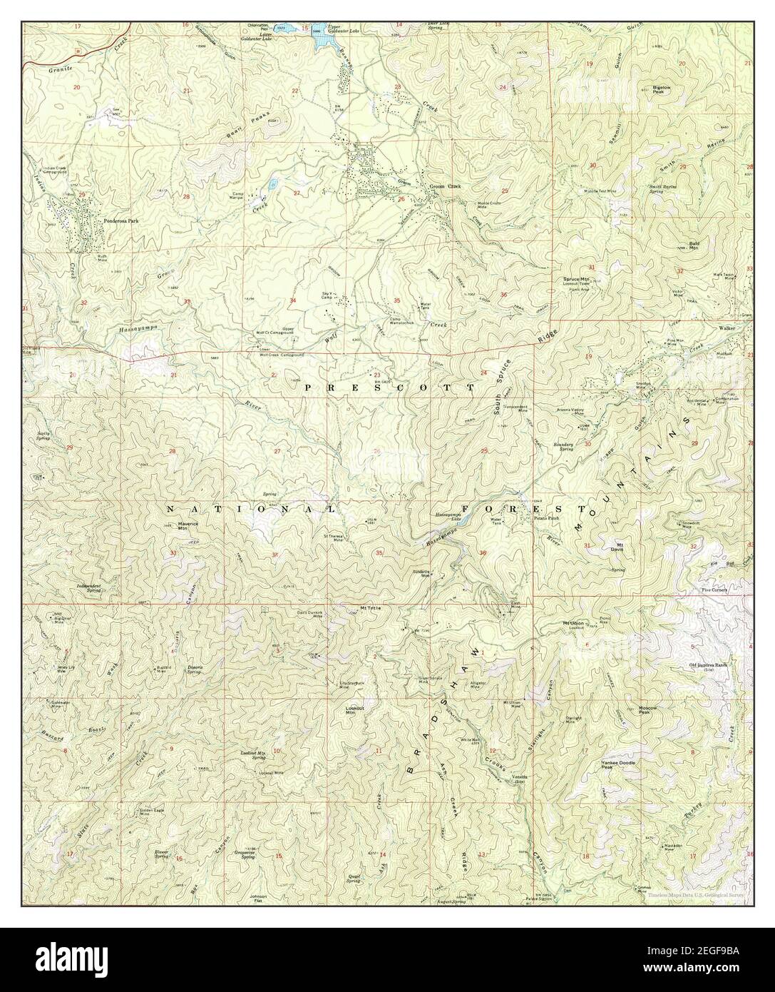 Groom Creek, Arizona, map 1974, 124000, United States of America by