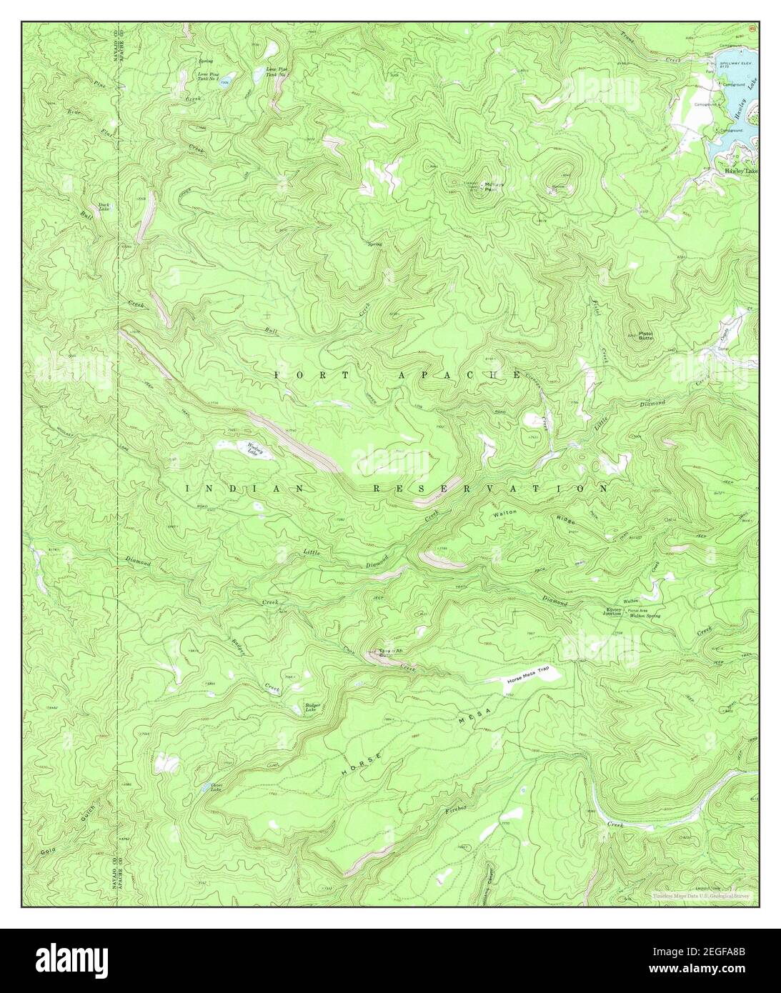 Pine Lake Az Map Hawley Lake West, Arizona, Map 1976, 1:24000, United States Of America By  Timeless Maps, Data U.s. Geological Survey Stock Photo - Alamy