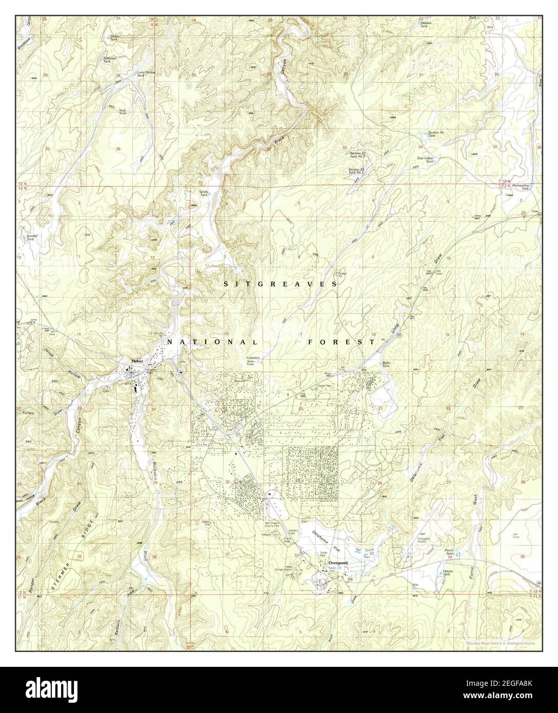 Heber Arizona Map 1990 124000 United States Of America By Timeless Maps Data Us Geological Survey 2EGFA8K 
