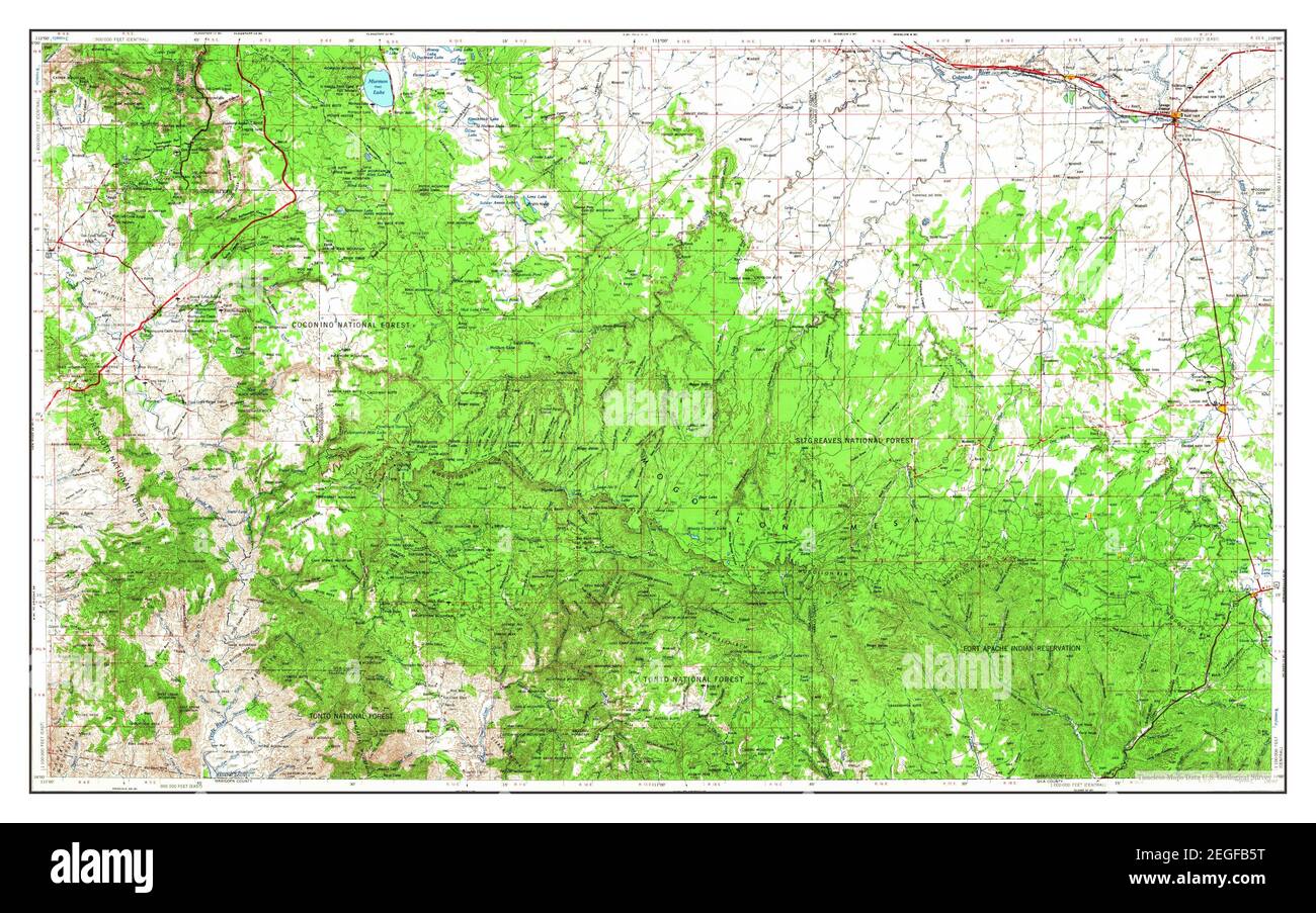 Holbrook, Arizona, map 1954, 1250000, United States of America by