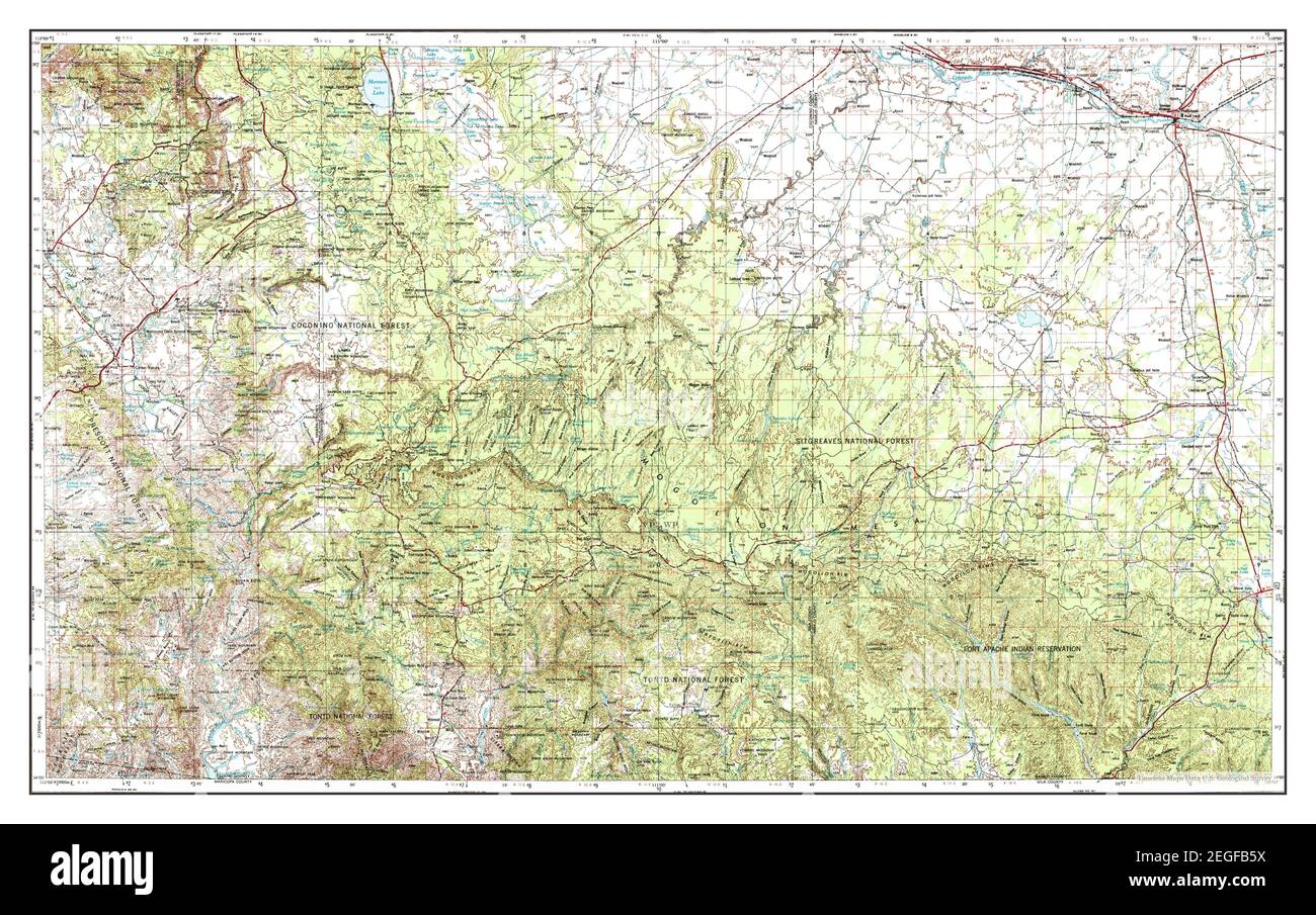 Holbrook, Arizona, map 1954, 1:250000, United States of America by Timeless Maps, data U.S. Geological Survey Stock Photo