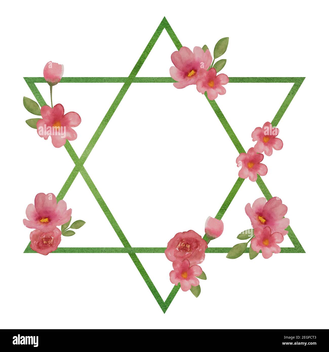 Painted Star of David. Preparing for the holiday. Close-up, no people, texture. Congratulations for loved ones, relatives, friends and colleagues Stock Photo