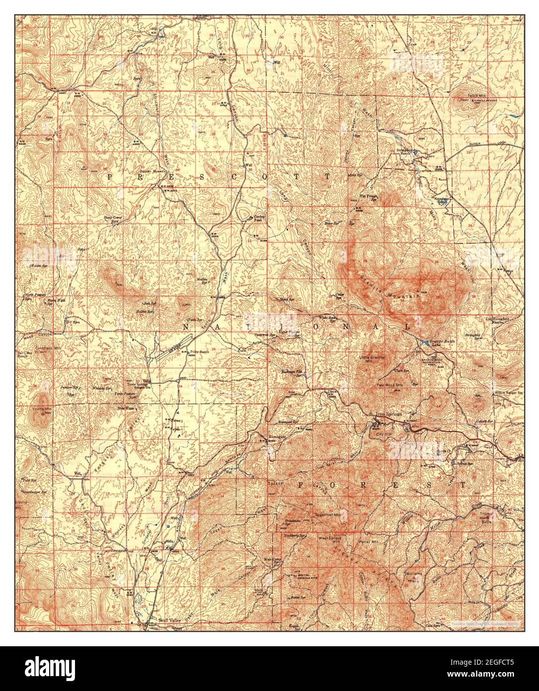 Iron Springs, Arizona, map 1949, 162500, United States of America by