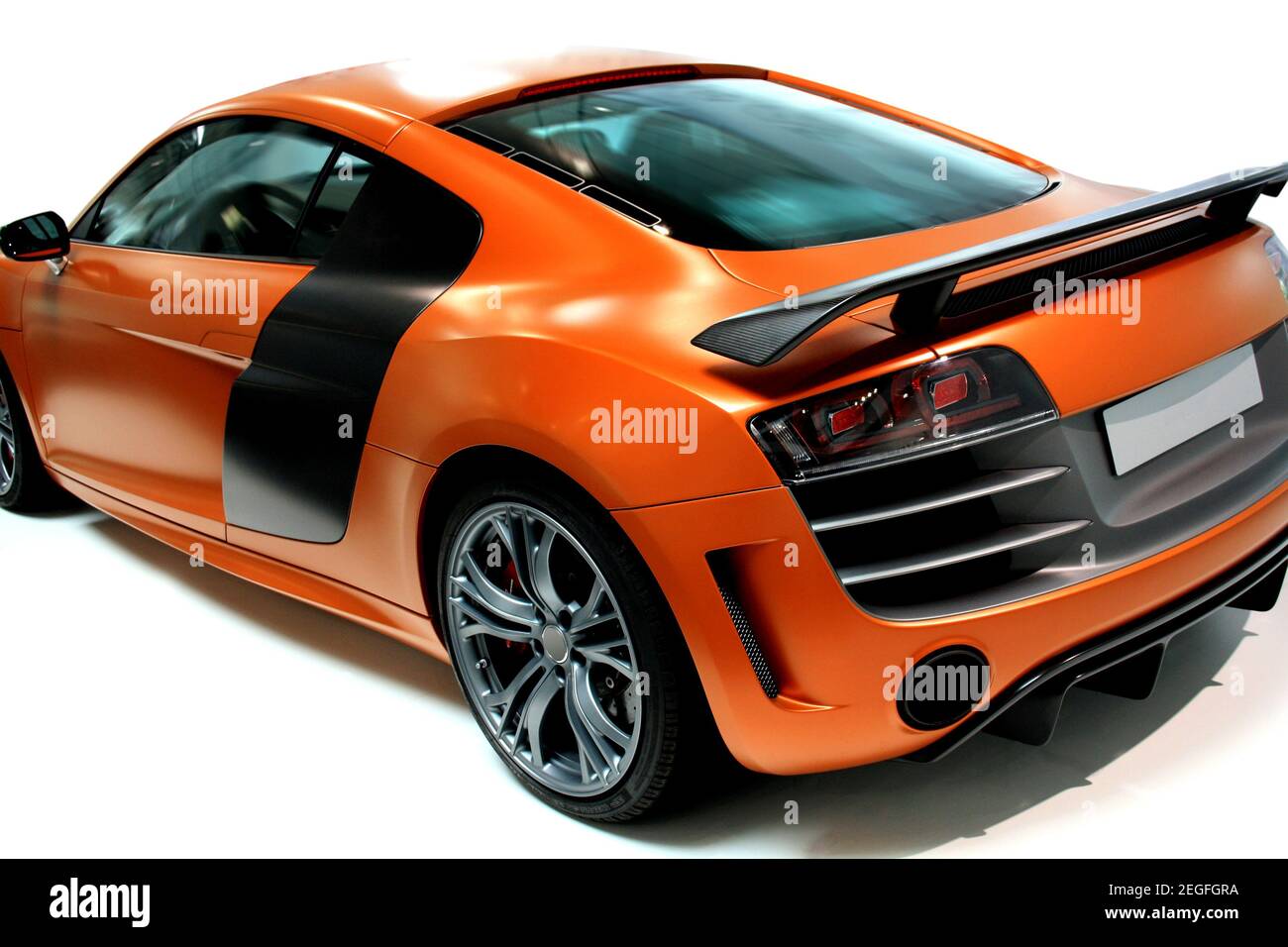 Fast luxury sporty red and orange car - Photo Stock Photo - Alamy