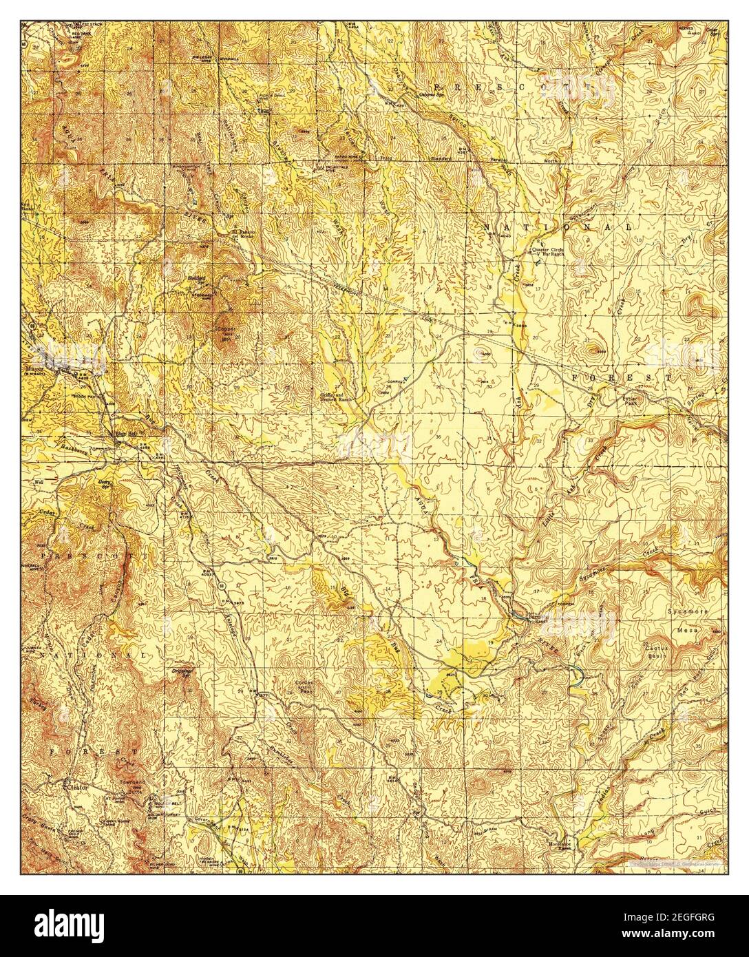Mayer, Arizona, map 1948, 163360, United States of America by Timeless
