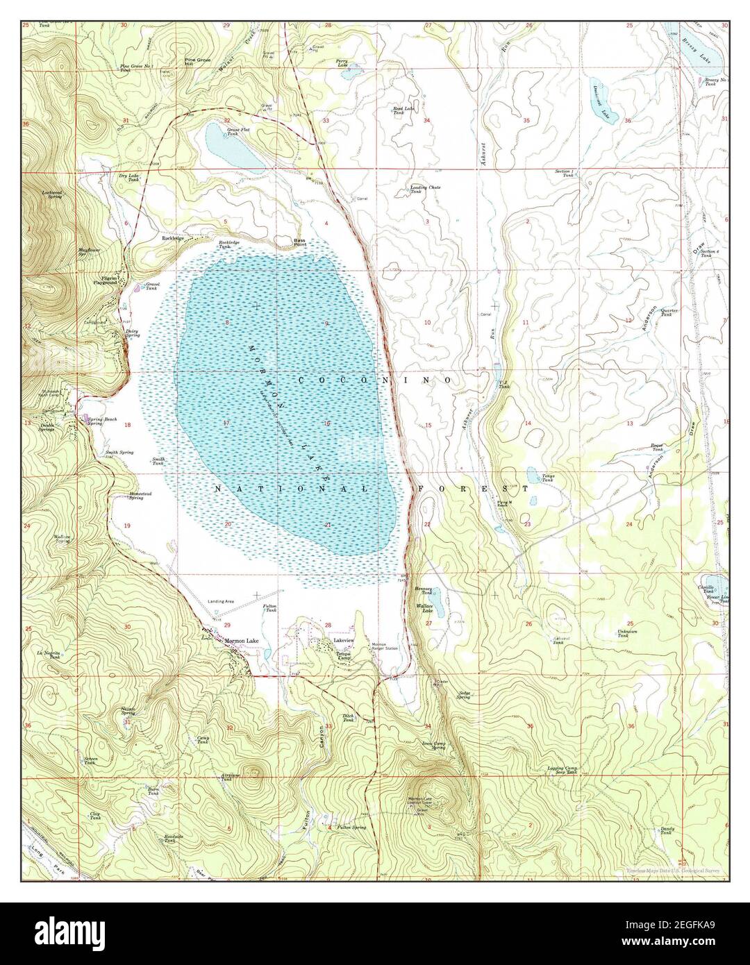 Mormon Lake, Arizona, map 1965, 124000, United States of America by