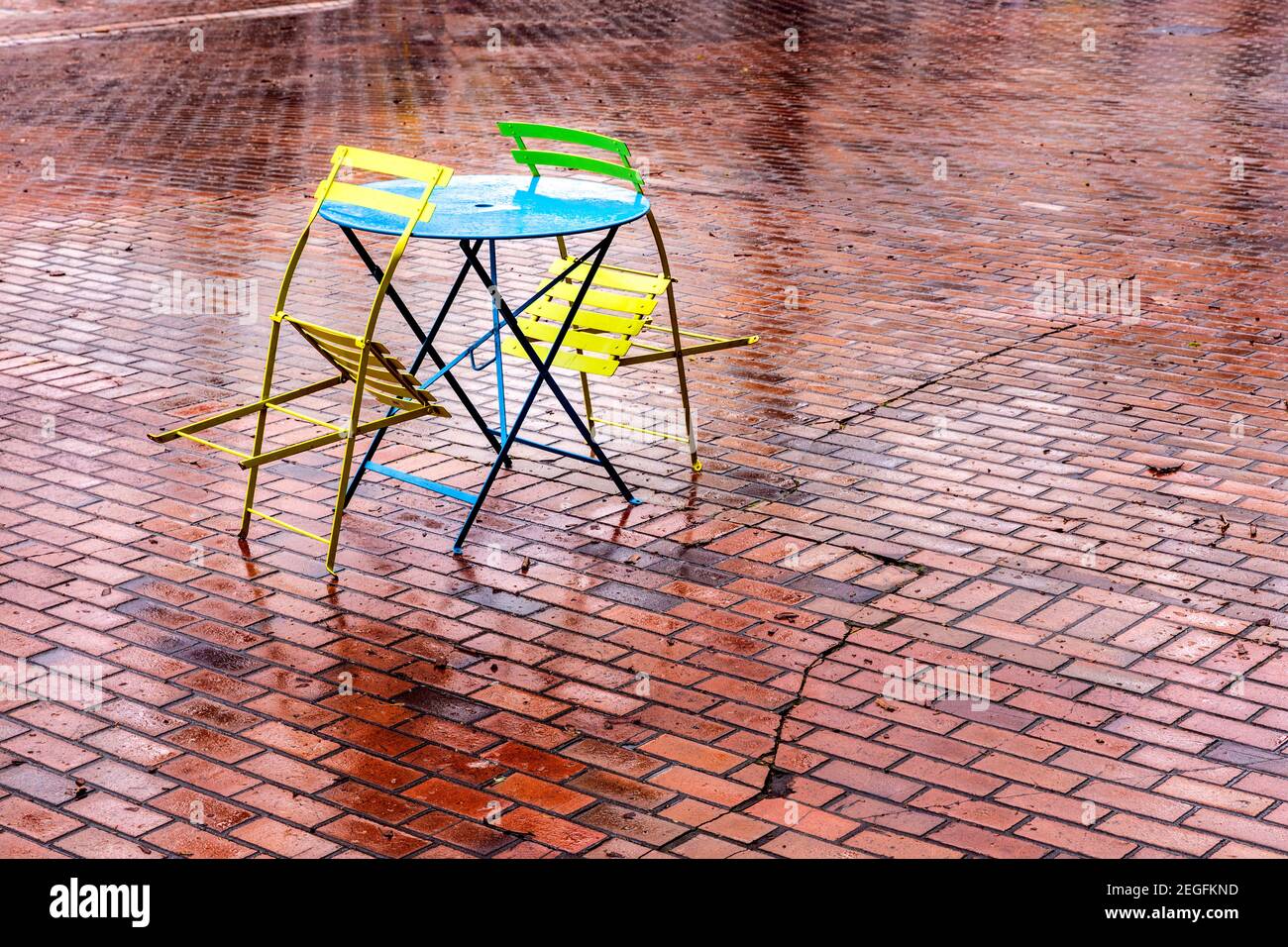WA20127-00.....WASHINGTON - Occidental Park in the Pioneer Square District of Seattle. Stock Photo