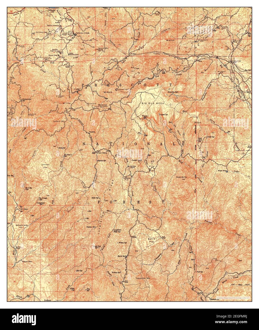 Mt Union, Arizona, map 1949, 162500, United States of America by