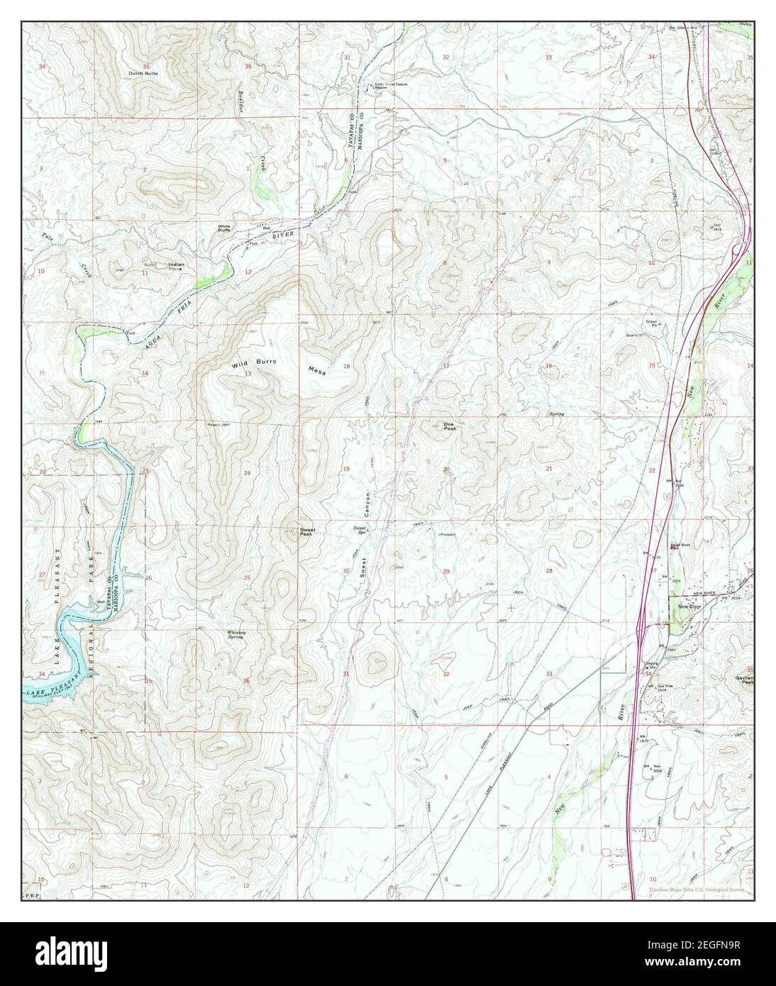 New River, Arizona, map 1964, 124000, United States of America by