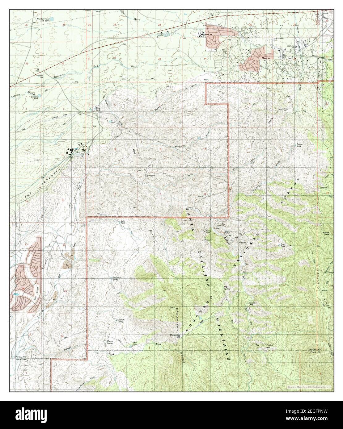 Oracle arizona map hi-res stock photography and images - Alamy