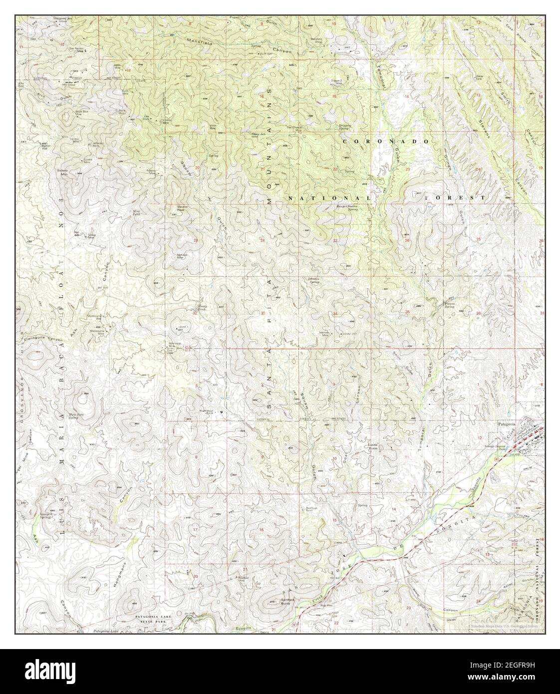 Patagonia, Arizona, map 1981, 124000, United States of America by