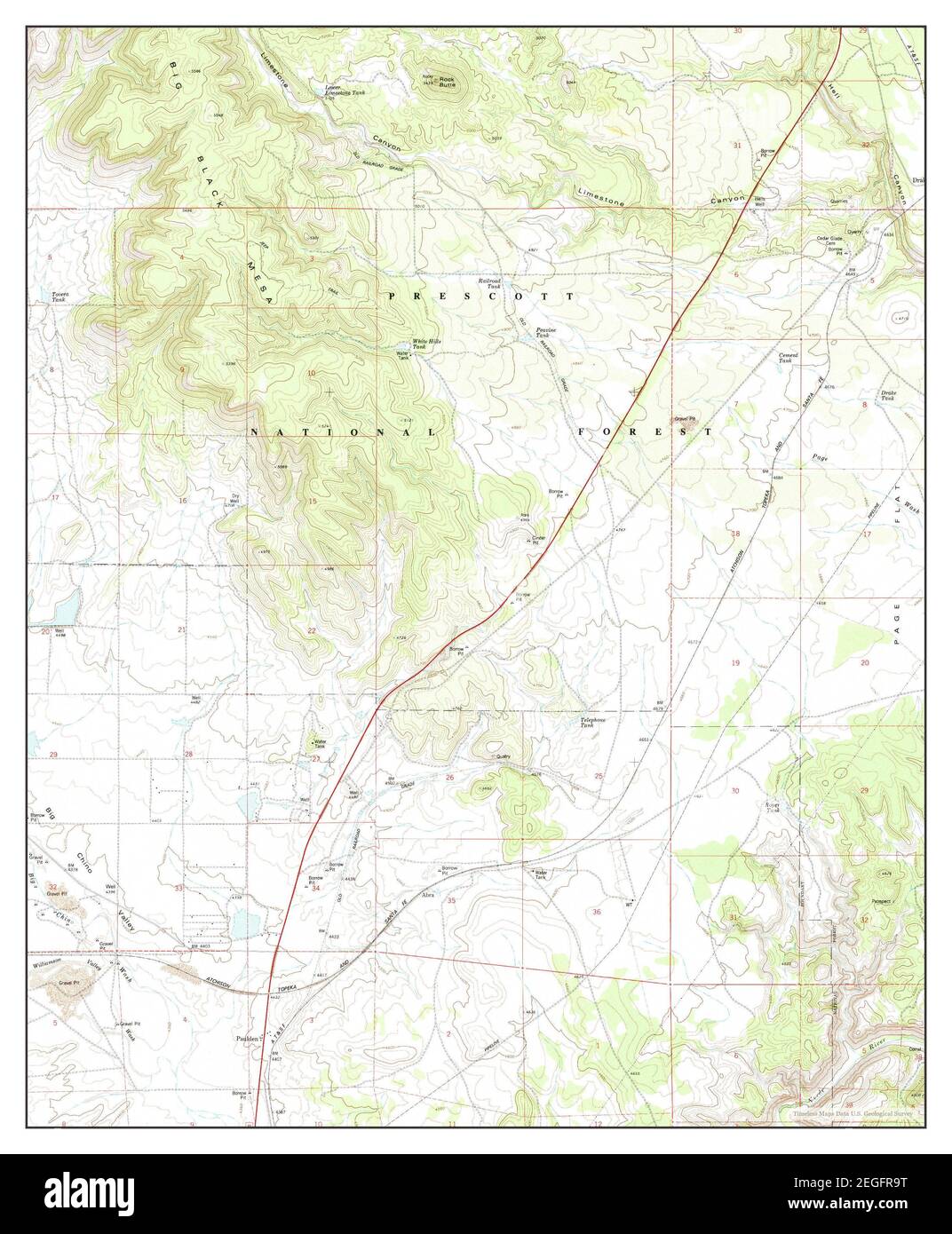 Paulden, Arizona, map 1979, 1:24000, United States of America by Timeless Maps, data U.S. Geological Survey Stock Photo