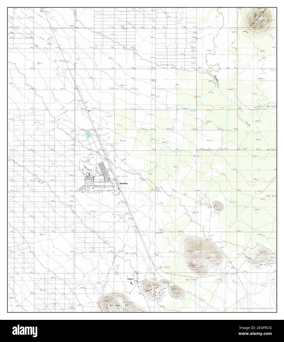 Pearce, Arizona, map 1985, 124000, United States of America by