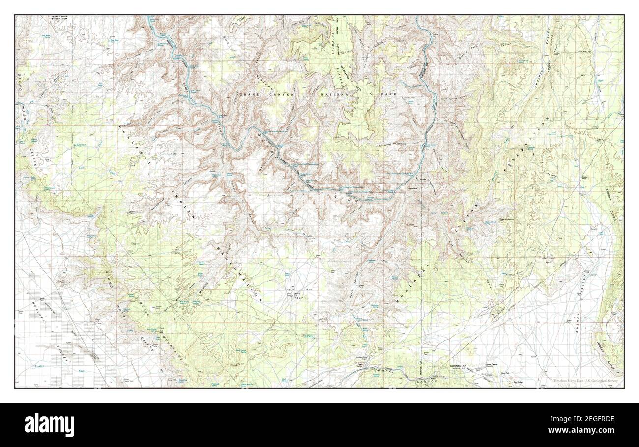 Peach Springs, Arizona, map 1986, 1100000, United States of America by Timeless Maps, data U.S