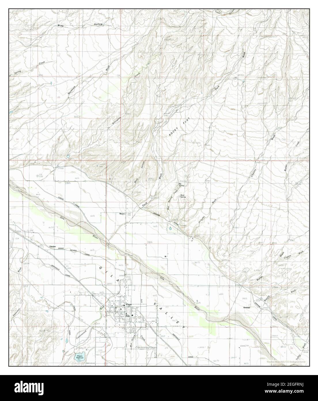 Pima, Arizona, map 1985, 124000, United States of America by Timeless