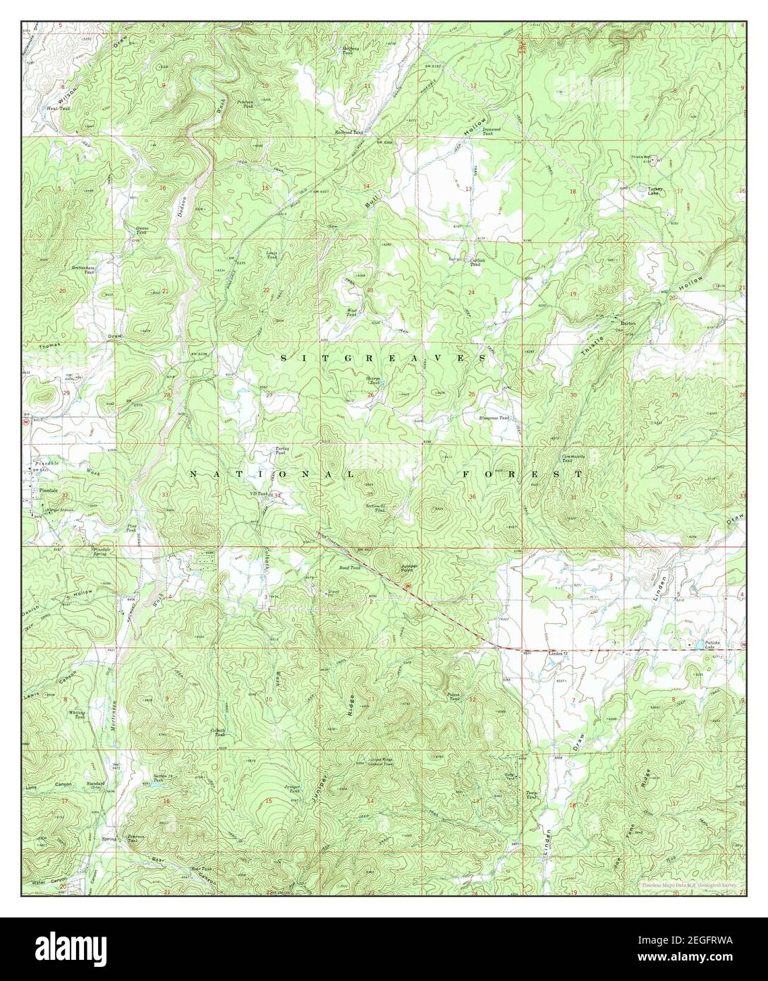 Pinedale, Arizona, map 1970, 124000, United States of America by Timeless Maps, data U.S