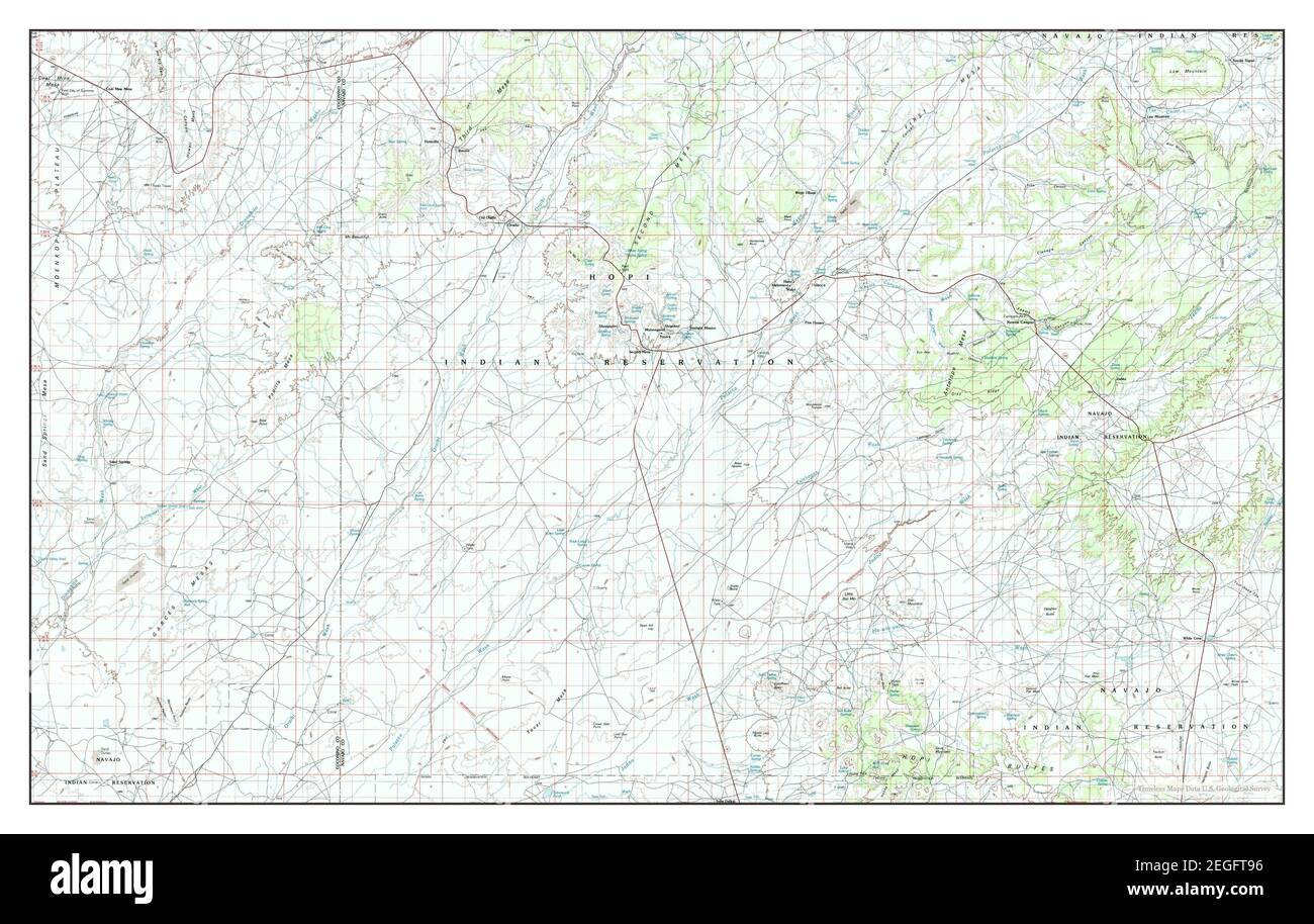 Polacca, Arizona, map 1982, 1:100000, United States of America by Timeless Maps, data U.S. Geological Survey Stock Photo