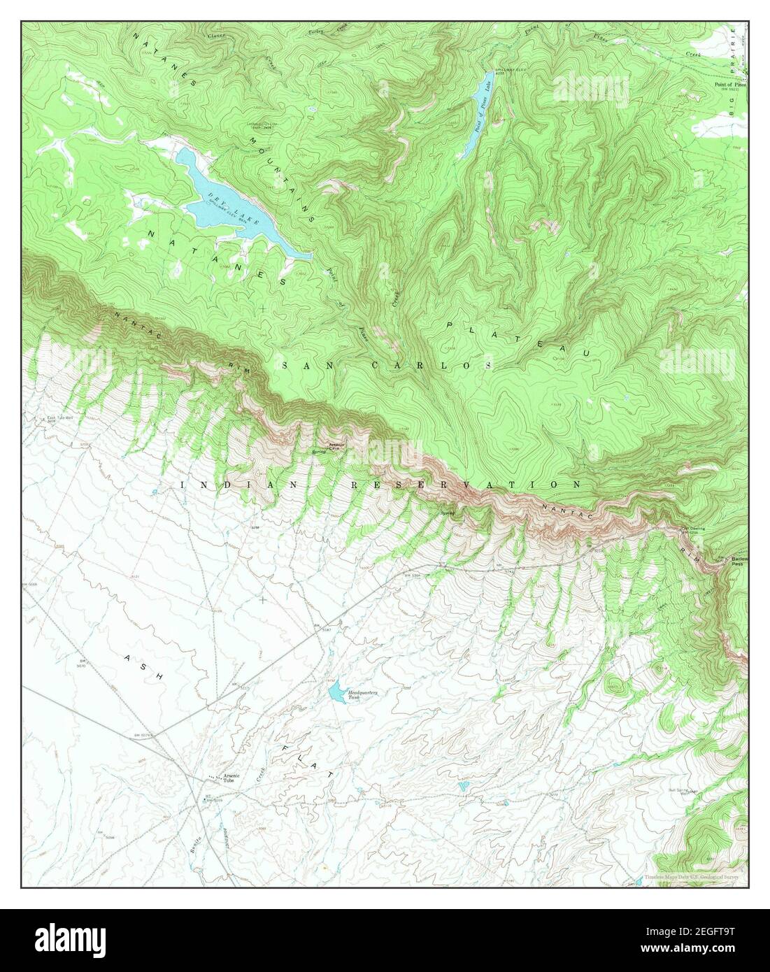Point of Pines West, Arizona, map 1967, 1:24000, United States of America by Timeless Maps, data U.S. Geological Survey Stock Photo